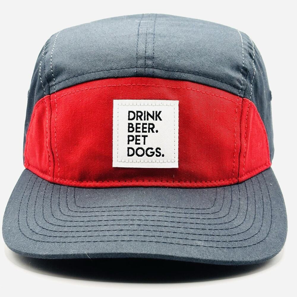 Drink Beer Pet Dogs 5 Panel Hat Cap Broken Compass Brewing Co Boulder Colorado
